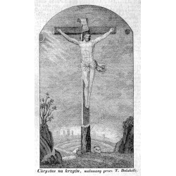 "Chrystus na krzyżu, malowany przez T. Dolabellę."
