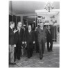 Zwiedzanie wystawy przez Edwarda Gierka i Piotra Jaroszewicza
