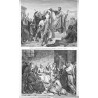 [1] "TEOLOGIA. (Apostoł Paweł nauczający w Atenach). Obraz prof. Rosenfeldera. 594" [2] "MEDYCYNA. (Hippokrates przy łożu chore