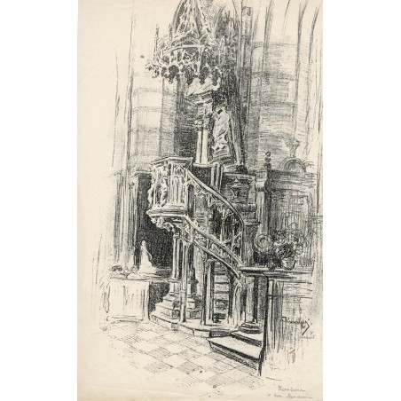 "Kazalnica w Kośc. Mariackim. Kraków"