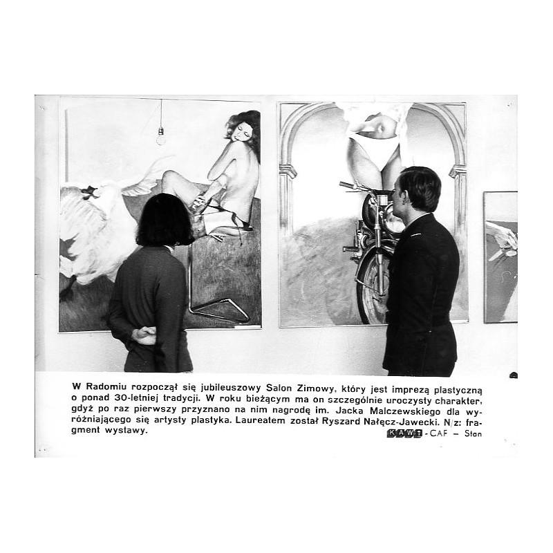 "W Radomiu rozpoczął się jubileuszowy Salon Zimowy, [...] Laureatem został Ryszard Nałęcz-Jawecki. N/z: fragment wystawy. KAW-CA