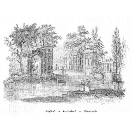 "Amfiteatr w Łazienkach w Warszawie."