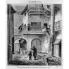 "WARSZAWA. Dziedziniec domu Nr. 523 przy ulicy Podwale. Rysował z natury H. Pillati. (1841)"