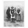 "Volksgruppe aus Opryszowce (Bezirk Stanislau)."