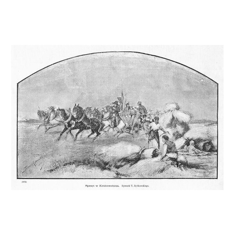 "Sprzęt w Krakowskiém. Rysunek T. Rybkowskiego. (6975)"