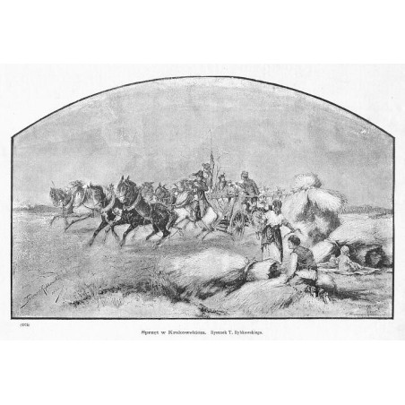 "Sprzęt w Krakowskiém. Rysunek T. Rybkowskiego. (6975)"