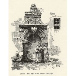 [1] "Stettin. Altes Thor in der kleinen Rittergasse." [2] "Oderkähne auf der Werft."