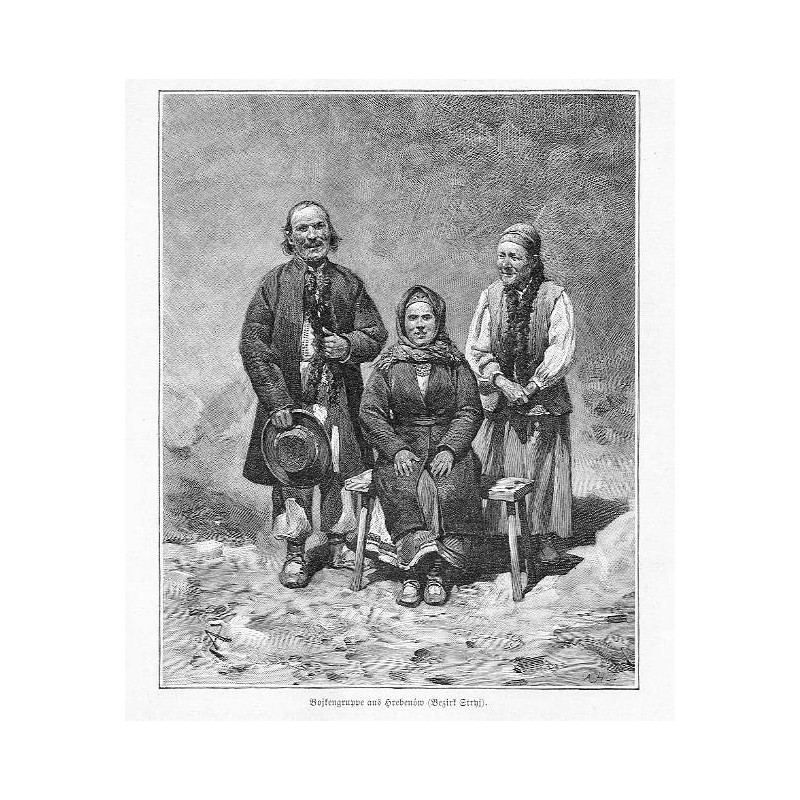 "Bojkengruppe aus Hrebenów (Bezirk Stryj)."