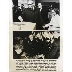 "1 czerwca br. odbyły się wybory do Sejmu i rad narodowych wszystkich stopni. W dniu tym, cały naród wyraził poparcie dla polity