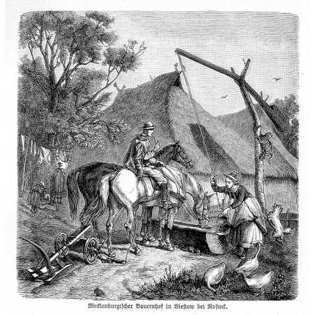 "Mecklenburgischer Bauernhof in Biestow bei Rostock."