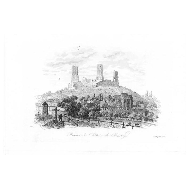 "Ruines du Chateau de Chenciny."