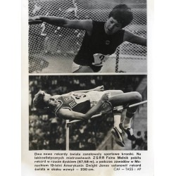 "[...] Na lekkoatletycznych mistrzostwach ZSRR Faina Melnik pobiła rekord w rzucie dyskiem (67,58 m), a podczas zawodów w Monach