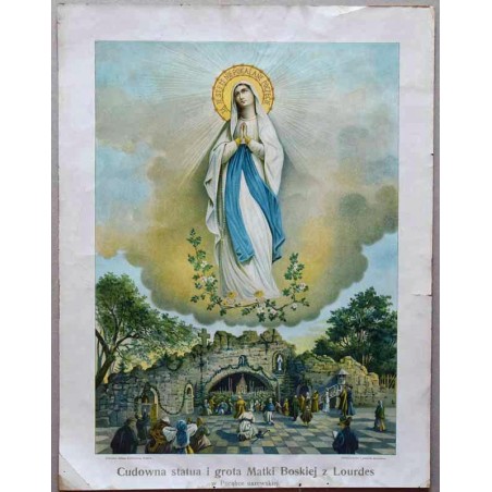 "Cudowna statua i grota Matki Boskiej z Lourdes w Porąbce uszewskiej."