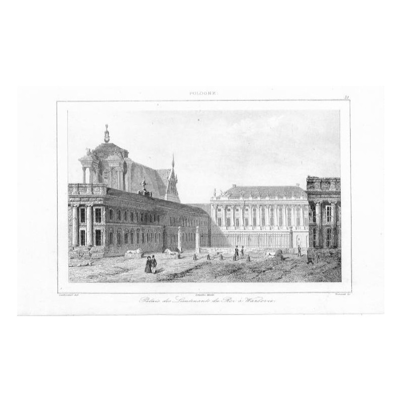 Warszawa. Pałac Namiestnikowski / "POLOGNE. 48 Palais des Lieutenants du Roi à Warsovie."