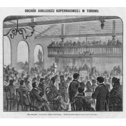 "Sala odczytowa. Przemówienie księdza Polkowskiego. (Podług fotografii zdjętéj na miejscu przez Jacobi'ego)."