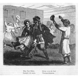 "Moja Pani Matko, Szanujcie téż zięcia, Żebym wam nie bijał Waszego dziecięcia."