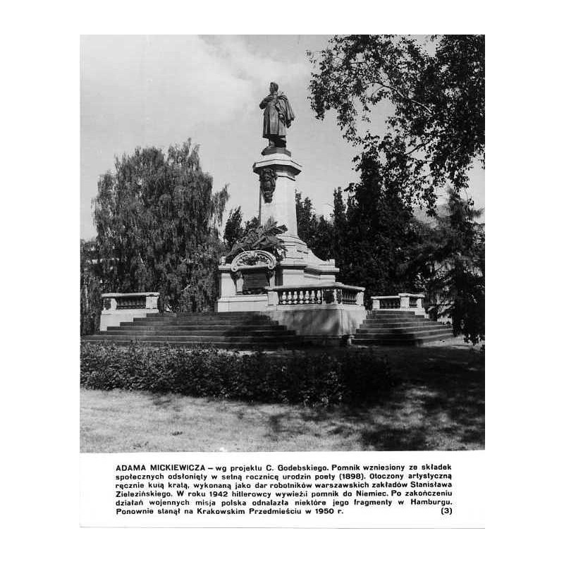"POMNIKI WARSZAWY. Cz. 1. (3) ADAMA MICKIEWICZA"