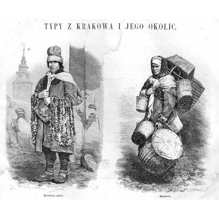 [1] "Sprzedający grzyby." [2] "Koszykarka."