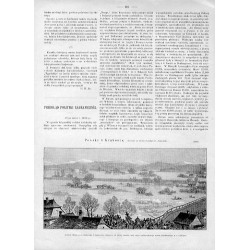 "Powódź w Krakowie. Rysował na miejscu Czesław W. Jankowski. (2381) Rozléw Wisły na Ludwinowie i Zakrzowie, widziany od strony z