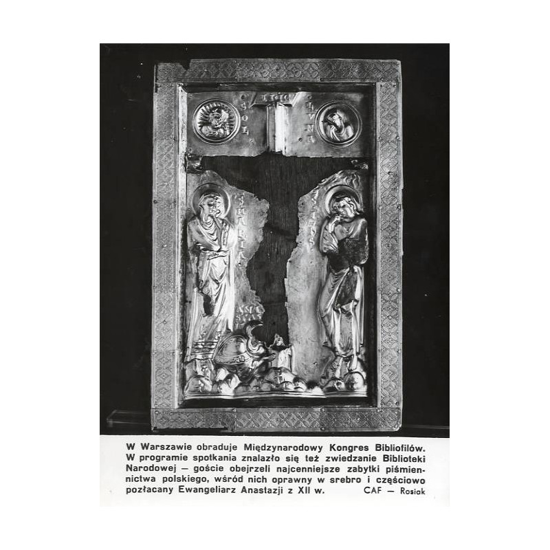 "W Warszawie obraduje Międzynarodowy Kongres Bibliofilów [...] zwiedzanie Biblioteki Narodowej [...] oprawny i częściowo pozłaca