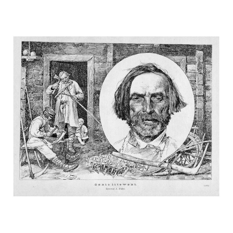 "Szkic litewski. Rysował J. Fałat. (1265)"