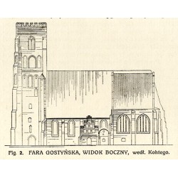 Fara gostyńska, widok boczny / "Fig. 2. FARA GOSTYŃSKA, WIDOK BOCZNY, wedł. Kohtego."
