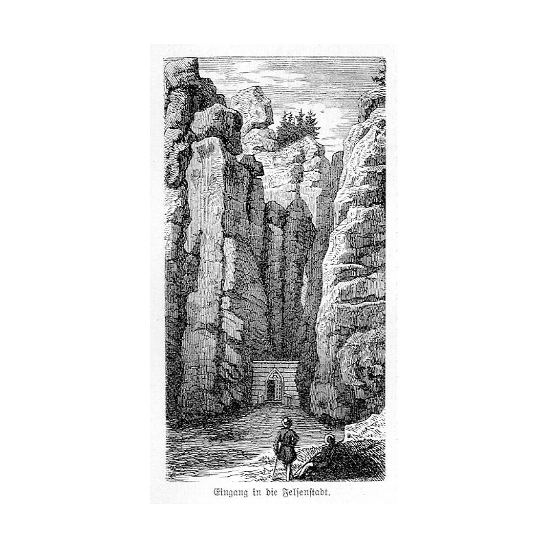 "Eingang in die Felsenstadt."