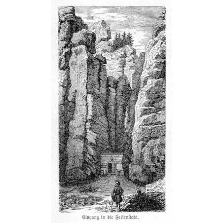 "Eingang in die Felsenstadt."