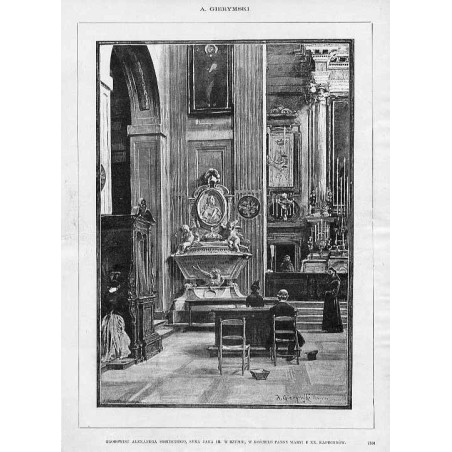 Grobowiec Alexandra Sobieskiego, syna Jana III w Rzymie, w Kościele Panny Maryi u xx. Kapucynów / "GROBOWIEC ALEXANDRA SOBIESKIE