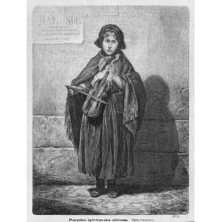 "Paryzka śpiewaczka uliczna. Obraz Grottgera (972)"