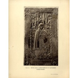 Płyta kanonika Lubrańskiego w katedrze poznańskiej / "TAB. XI. PŁYTA KAN. LUBRAŃSKIEGO W KATEDRZE POZNAŃSKIEJ."