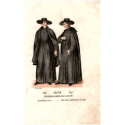 "Tab: LVIII. ZGROMADZ: KLERYK: REGULARNYCH Fig: 1. Matki Boskiéj w Lucce. Fig: 2. Matki Boskiéj Szkól Pobożnych czyli Pijarów."