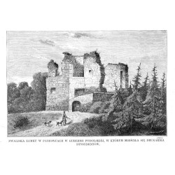Zwaliska zamku w Paniowcach w Gubernii Podolskiej, w którym mieściła się drukarnia dyssydentów / "ZWALISKA ZAMKU W PANIOWCACH W