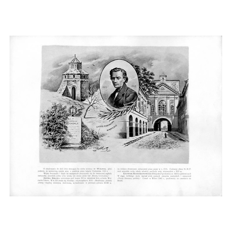 Baszta Gedymina w Wilnie L. Kondratowicz (Syrokomla) 1823 1862 Ostra Brama / "BASZTA GEDYMINA W WILNIE L. KONDRATOWICZ (SYROKOML