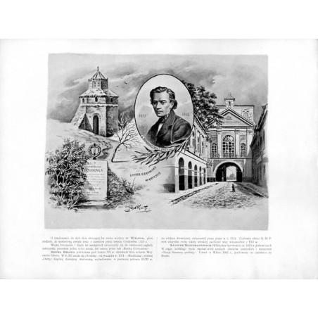 Baszta Gedymina w Wilnie L. Kondratowicz (Syrokomla) 1823 1862 Ostra Brama / "BASZTA GEDYMINA W WILNIE L. KONDRATOWICZ (SYROKOML