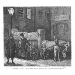 Przemysł uliczny: Fura drzewa do sprzedania / "PRZEMYSŁ ULICZNY: FURA DRZEWA DO SPRZEDANIA. (Rysował z natury Brodowski.) (2216)