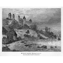 "Widok zamku Rapperswyl. (Rysował podług fotografii K. Młodnicki.)"