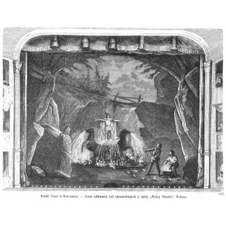 "Wielki Teatr w Warszawie. - Scena odlewania kul zaczarowanych z opery "Wolny Strzelec" Webera. 592"