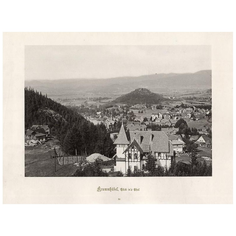 "49. Krummhübel vom Pfaffenberg" "50. Krummhübel, Blick in's Thal"