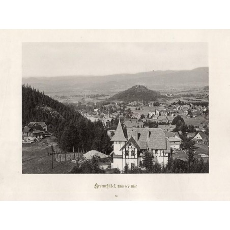 "49. Krummhübel vom Pfaffenberg" "50. Krummhübel, Blick in's Thal"