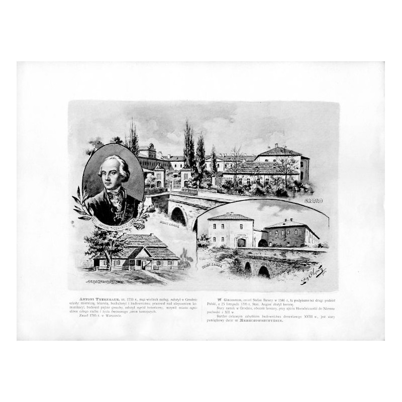 Grodno Nowy Zamek Stary Zamek Antoni Tyzenhaus 1733-1785 Mereczowszczyzna / "GRODNO NOWY ZAMEK 1733. - ANTONI TYZENHAUS. - 178