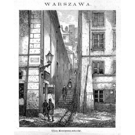 "[1] WARSZAWA. Ulica Kamienne schodki. [2] Domy przy ulicy Brzozowéj od strony Wisły. (1904-5)"