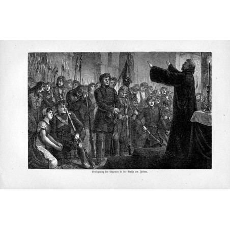 "Einsegnung der Lützower in der Kirche am Zobten."