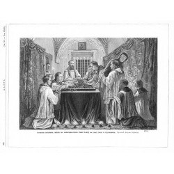 "Ceremonia zmieniania sukienki na cudownym obrazie Matki Bozkiéj na Jasnéj Górze w Częstochowie. Rysował Adryan Głębocki. (5762)