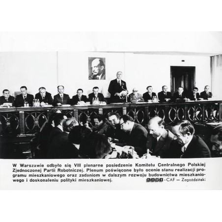 "W Warszawie odbyło się VIII plenarne posiedzenie Komitetu Centralnego Polskiej Zjednoczonej Partii Robotniczej [...] KAW-CAF -