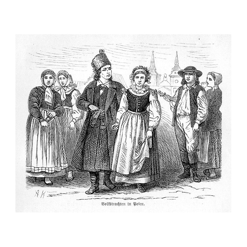 "Volkstrachten in Posen."