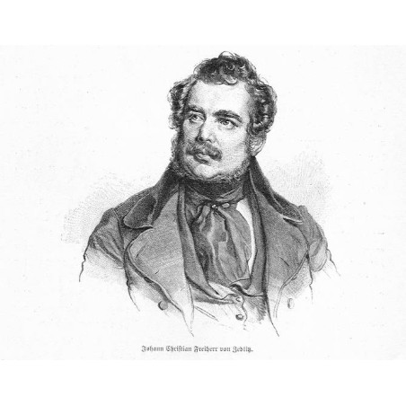 "Johann Christian Freiherr von Zedlitz." ("nach der Lithographie von Josef Kriehuber")