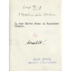 "Bild F. 62. 3 Frauen aus Pstrbna In der Mitte Frau in Goralentracht. [...]"
