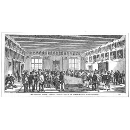 "Posiedzenie Straży Ogniowéj Ochotniczéj w Kielcach, odbyte w Sali portretowéj Gmachu Rządu Gubernialnego. (2887)"