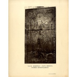 Szamotuły. Płyta grobowa Andrzeja Szamotulskiego / "TAB. XII. SZAMOTUŁY - PŁYTA GROBOWA ANDRZEJA SZAMOTULSKIEGO."